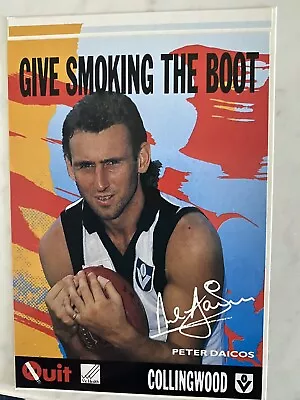 VFL Quit Sticker- Peter Daicos Collingwood  Legend -Late 1980’s. • $15