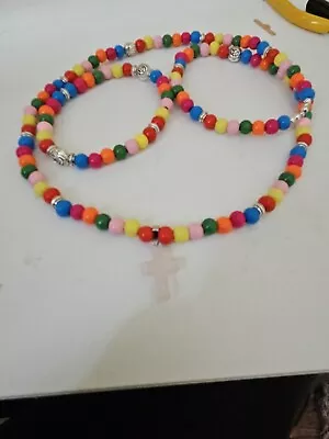 Rainbow Necklace With Bracelet • £4