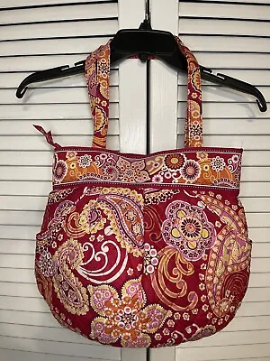Vera Bradley Morgan Shoulder Bag In Raspberry Fizz Pattern Retired Bag • $19.99