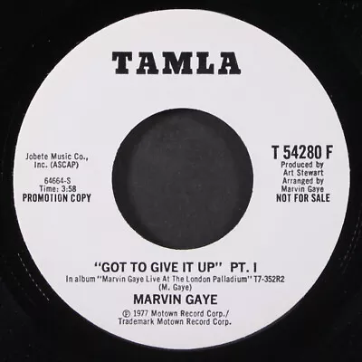 MARVIN GAYE: Got To Give It Up / Part 2 TAMLA 7  Single 45 RPM • $25