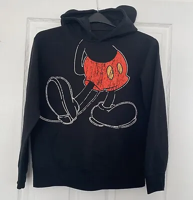 Disney Parks Mickey Mouse Authentic Hoodie With Ears! Size 10-12. 36” Bust. • £24.99