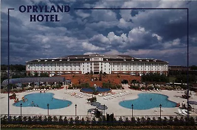 Postcard Nashville Tennessee Opryland Hotel Twin Swimming Pools Cascade Entrance • $4.99