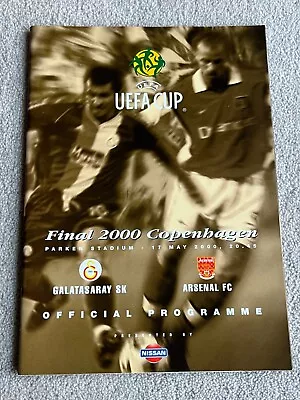 2000 UEFA Cup Final Programme Galatasaray SK V Arsenal FC Excellent Unused Cond • £12.99