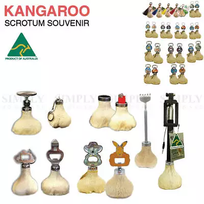 Kangaroo Scrotum Balls Genuine Souvenir Bottle Opener Map Skin Australian Koala • $42.99