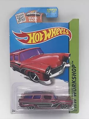 Hot Wheels 1956 Ford Mercury Wagon 8 Crate #225 Red HW Workshop 2015 HW Garage • $6.74