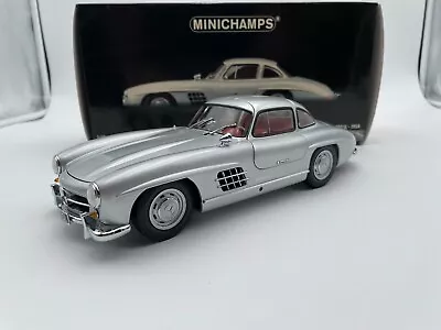 Minichamps 1954 Mercedes-benz 300 Sl Gullwing Silver Htf 1/18 Diecast Car • $189.99