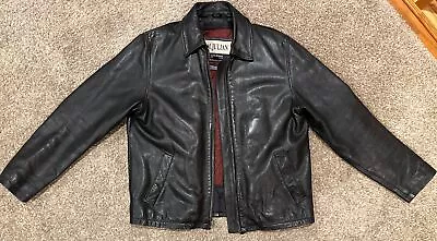 Wilson's Leather M. Julian Mens Jacket Coat Black Bomber Size M Medium Distress • $199.99