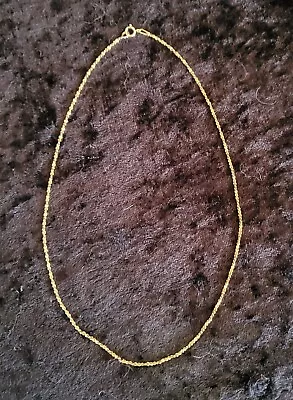 Vtg. 16  14K Yellow Gold Rope Chain Necklace. • $175