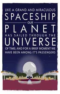 Epcot Spaceship Earth Monorail Disney Attraction Poster Print • $19.49