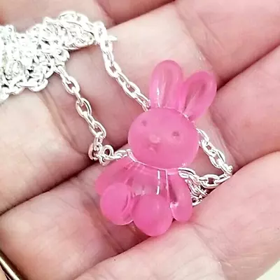 Bunny Necklace Rabbit Necklace Easter Bunny Easter Jewelry Easter Necklace • $18.95