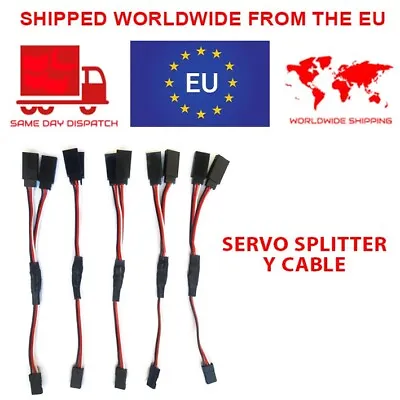 RC Servo Splitter Y Cable Male To Female Extension Lead Cable JR Futaba Wire  • £3.53