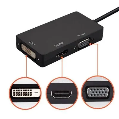 Mini Display Port To DVI VGA HDMI-Compatible Thunderbolt Adapter For MacBook Pro • $25.26
