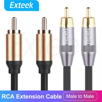 Single RCA Male To Male Cable Subwoofer Digital Coaxial Audio Video Gold Plated • $6.95