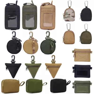 Tactical EDC Pouch Wallet Portable Key Coin Purse Waist Bag Pocket Earphone Bag • $7.98