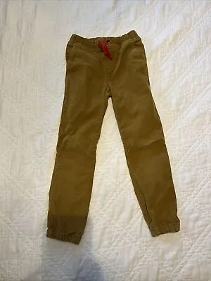 Mini Boden Boys Pull On Corduroy Pants Brown Tan 7   • $13.40