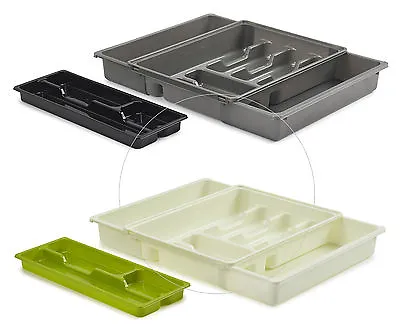£9.90 • Buy Expandable  Adjustable Plastic Cutlery Tray HOLDER  9 Compartme Drawer Organiser
