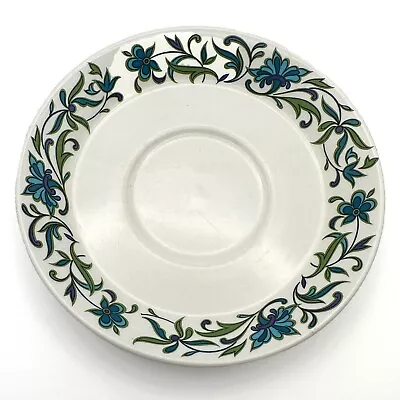 Vintage Midwinter Spanish Garden Saucer Jessie Tait White Blue Green • £8