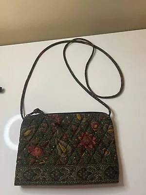 Vera Bradley Retired RARE 1990’s Forest Green Quilted Crossbody • $16