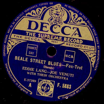 EDDIE LANG & JOE VENUTI  Beale Street Blues / Someday Sweetheart 78rpm X2519 • £15.36