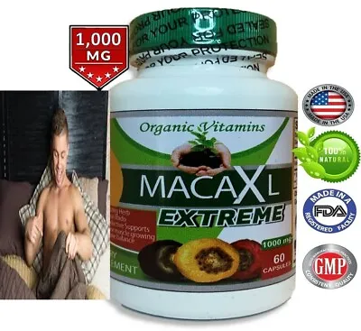 MACA ROOT 1000 MG Capsules ( Lepidum Mayenil ) 1000 Mg 60 Count Organic Vitamins • $11.97