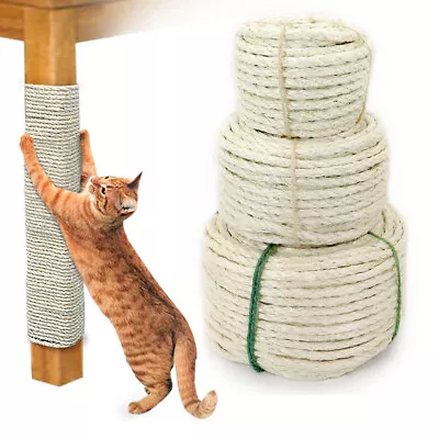 £16.79 • Buy  Sisal Rope Cat Scratching Post Natural Hemp For Repair DIY Scratcher Cat Toys