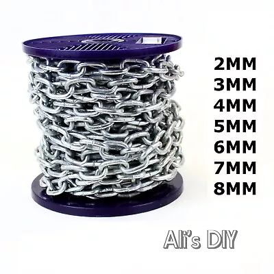 Hot Dipped Galvanised Steel Chain Heavy Duty Outdoor Durable Security Links • £9.89