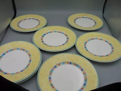 Lot Of 7 Villeroy & Boch TWIST ALEA LIMONE Salad Plates • $60