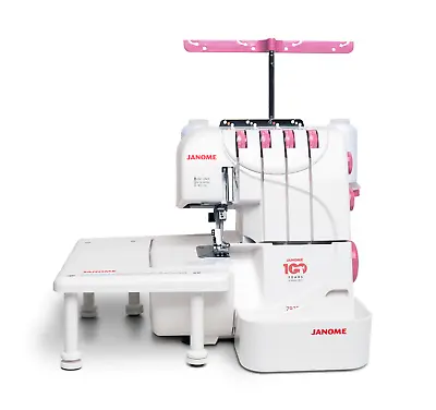 Janome 793PG Anniversary Edition Pink 3/4 Thread Serger Sewing Machine  • $389