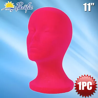 $19.99 • Buy 11  FOAM PINK MANNEQUIN MANIKIN Head Display Wig Hat Glasses