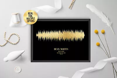 £15.99 • Buy Custom FOIL Soundwave Art Print, Favourite Song/artist Music Poster