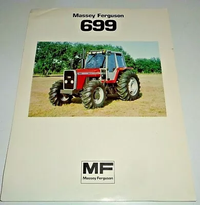 Massey Ferguson MF 699 Tractor Spec Sheet Sales Brochure Literature Ad 8/85 • $14.99