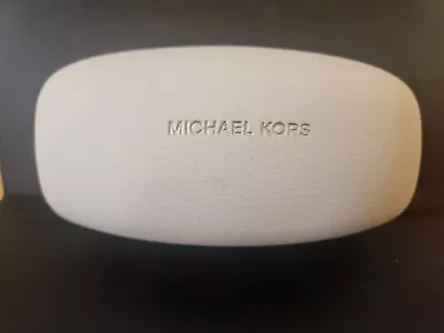 Michael Kors White Textured Hard Clamshell Eyeglass Sunglass Case • $7.50