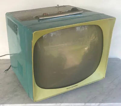 Vintage GE Big Screen Portable Television 1957. B&W TV 17P1330 • $150