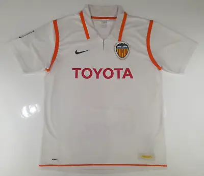 Rare Large Mens Official VALENCIA Home Football Shirt 2007 2008 NIKE • £51.99