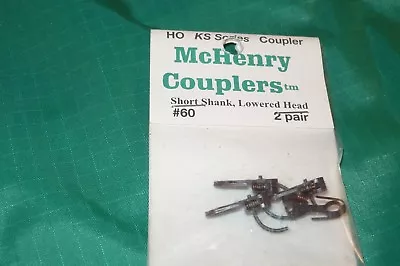 McHenry Couplers HO #60 Short Shank Lowered Head (2 Pair) • $3.98