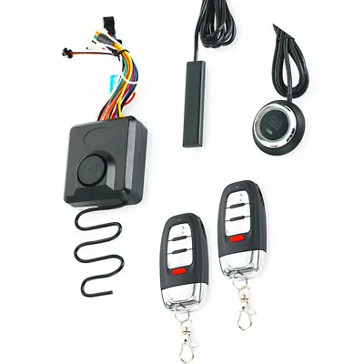 Keyless One-button Engine Start Button Anti-theft Alarm Security For Motorcycle  • $69.20