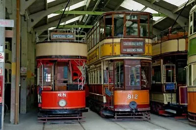 £1.80 • Buy Photo 6x4 Paisley Tram No. 68 And Glasgow Tram No. 812 At Crich Before Th C2009