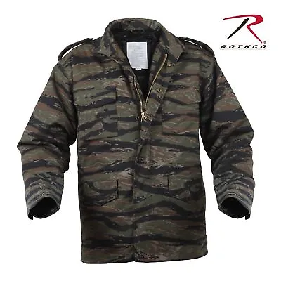 Rothco 8713 Tiger Stripe Camo Mens M65 Field Jacket With Quilted Liner Size S-3x • $99.99