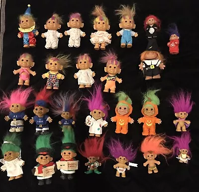 Huge Lot Of 26 Vintage Troll Dolls Russ DAM Bright American - 90s 80s Figures • $95