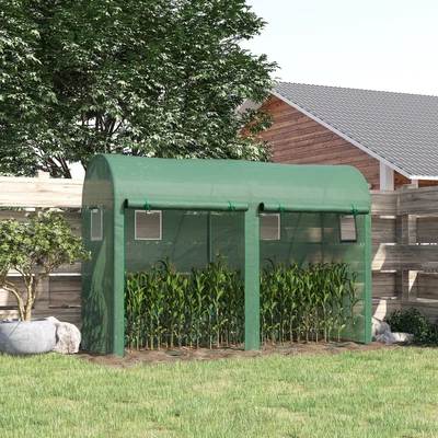 £53.99 • Buy Garden Plant Tomato Growth Greenhouse W/ Double Doors & 4 Windows 3L X 1W X 2H M