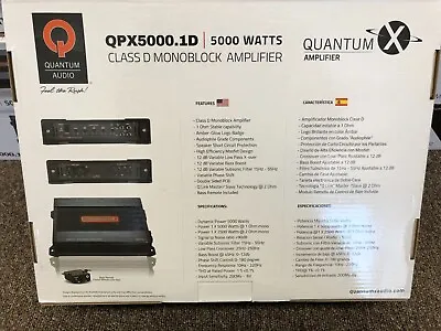 Quantum Audio QPX5000.1D Clss D Monoblock 5000 Watts Car Audio Amplifier • $140