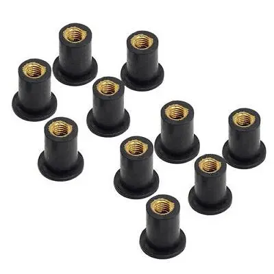 M5x0.8mm Thread Rubber Brass Motorcycle ATV Windscreen& Body Well Nuts50 Pcs • $18.80