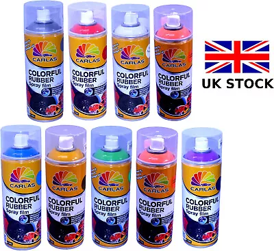 CARLAS Rubber Aerosol Paint Dip Wrap Spray On Peel Off BEST DEAL • £9.69