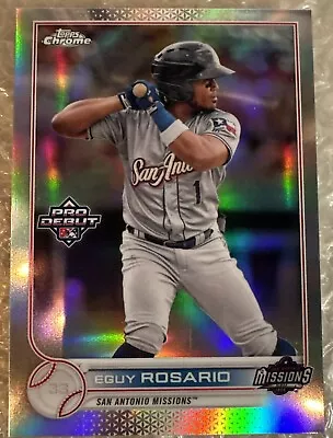 EGUY ROSARIO TOPPS ROOKIE RC PRO DEBUT CHROME REFRACTOR #’d/99 MISSIONS/ PADRES • $1.99