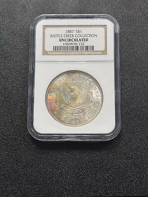 1887 Morgan Silver Battle Creek Collection Uncirculated • $800