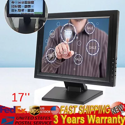 17'' 1280*1024 Portable LED Touch Screen VGA Monitor LCD Display For POS/PC • $118.75