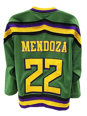 Luis Mendoza 22 Ducks Hockey Jersey Embroidered Costume Mighty Movie Uniform • $36.08