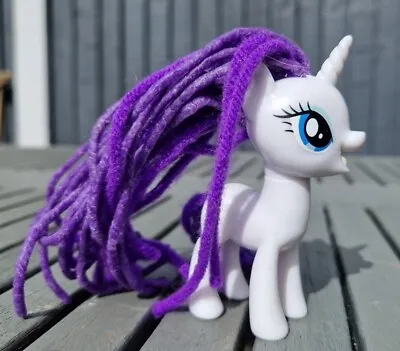 My Little Pony Rarity Twisty Twirly Hair G4.5 Small 3  Figure VGC • £2.99