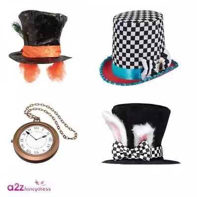 £10.99 • Buy Mad Hatter Hat March Hare Jumbo Clock Alice Tea Party Adult Book Day Fancy Dress