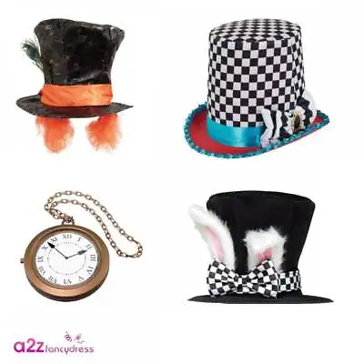 Mad Hatter Hat March Hare Jumbo Clock Alice Tea Party Adult Book Day Fancy Dress • £12.95